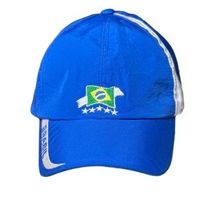 Brasil Embroidered Logo Cycling Cap Hat Marcaño Abravest Royal Adult OS